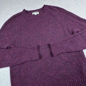 Pacas Baby Alpaca Wool Blend Sweater Women XL Purple Pullover Peru Outerwear